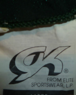 Girls Dark Green GK Elite Sportswear ICE SKATING GYMNASTICS LEOTARD Large