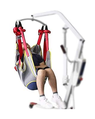 HNYG Hoyer Lift Sling with Head Support, Medical Patient Lift Slings Large wi...