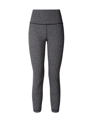 Lululemon High Times Legging SZ 2 Giant Herringbone Heathered Black 26  SOFT