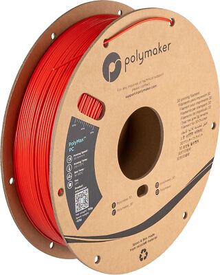 Tough Pc Filament 1.75mm Red Polycarbonate Filament 1.75mm 750g Cardboard Spool 