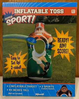 2076 - Super Sport! Inflatable Toss, by Toysmith - Baseball & Football - Ages 5+