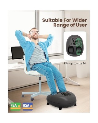 2026 Upgrade FSA Eligible HSA Foot Massager, Shiatsu Foot Massager Machine with Heat and Compression for Plantar Fasciitis Neuropathy, Remote Control, Gifts, Size 14 Additional Image