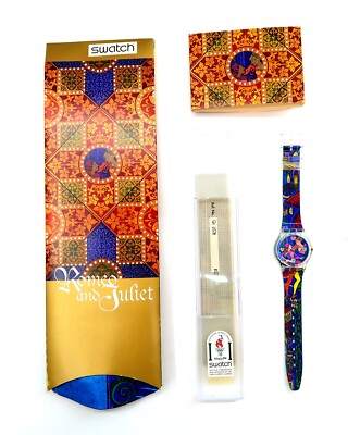NEW Swatch Watch ROMEO & JULIET GN162 Valentine's Day 1996 Worldwide Packaging 
