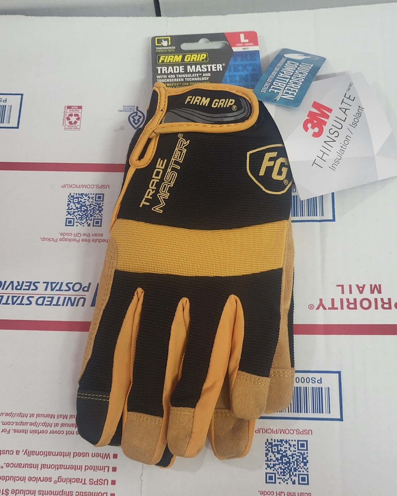 Firm Grip Trade Master Gloves 40g Thinsulate Touch Screen Technology - Large