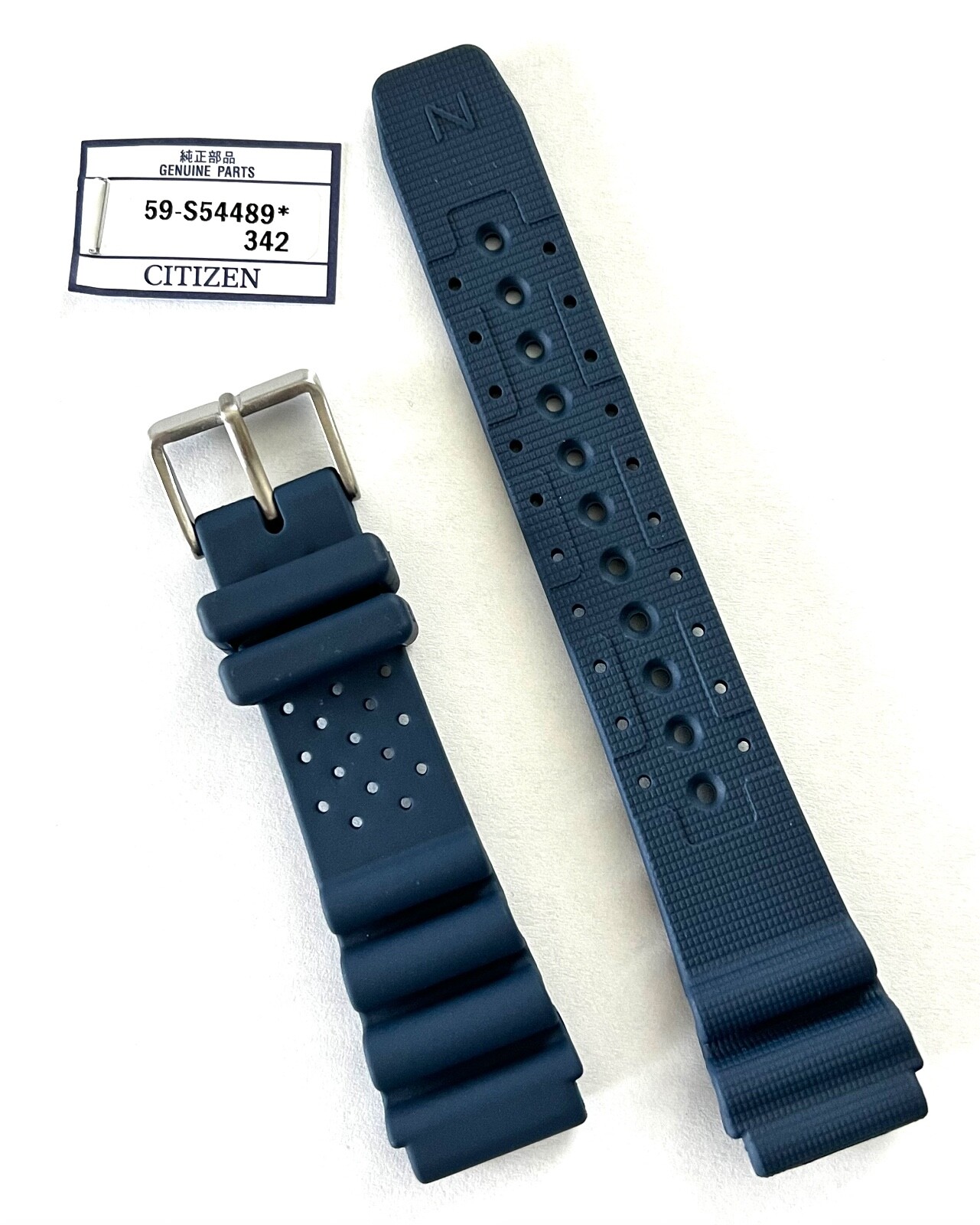 Original Citizen 20mm Blue rubber watch band strap for case back # E168-S126703 Original Citizen 20mm Blue rubber watch band strap for case back # E168-S126703