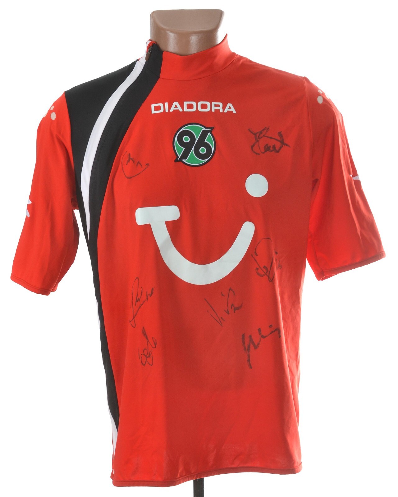 DIADORA - DIADORA ディアドラ HANNOVER ハノーファー 96 ユニフォーム サッカーウェア サイズM レッド HANNOVER 96 GERMANY 2005/2006 HOME FOOTBALL SHIRT DIADORA M