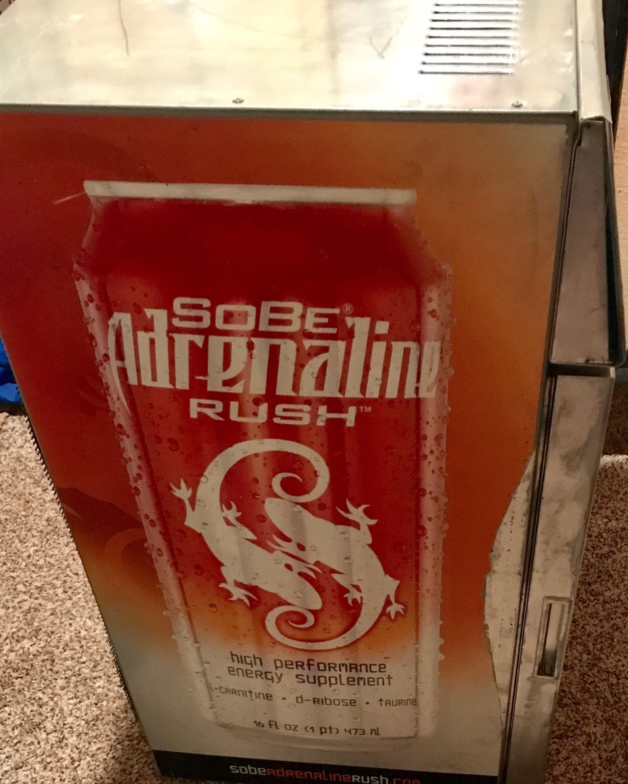 2004 SoBe Adrenaline Rush Energy Drink Mini Fridge Monster Hooters Cocaine