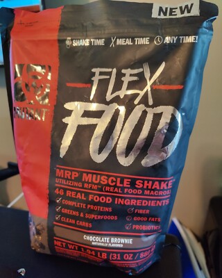 MUTANT FLEX FOOD MRP Muscle Shake Real Food Ingred 20 Servings Chocolate Brownie