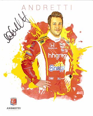 2014 ED CARPENTER signed INDIANAPOLIS 500 PHOTO CARD POSTCARD INDY CAR FUZZY/'S
