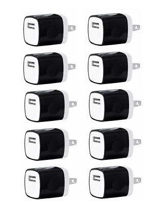 Lot USB Wall Charger Power Adapter AC Home US Plug iPhone Samsung LG kindle BLK