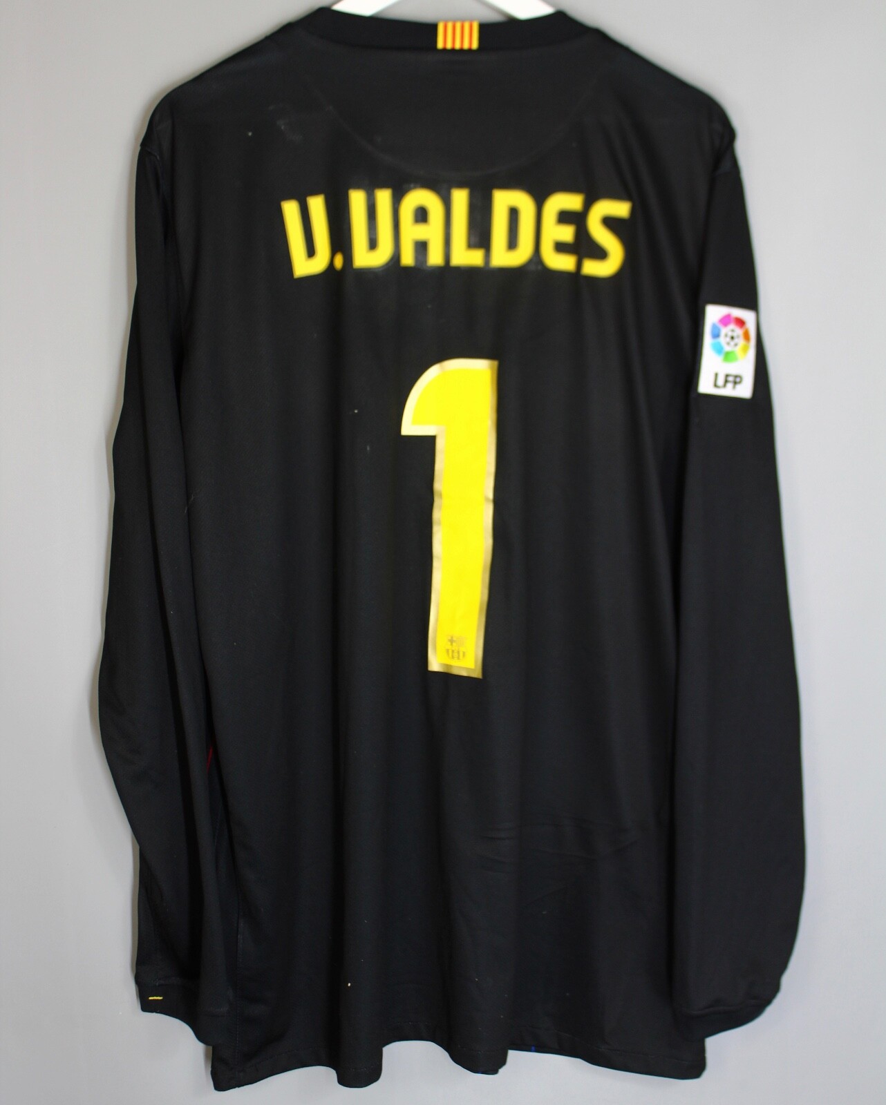 Nike FC Barcelona V. VALDES ゴールキーパーシャツ FC Barcelona Goalkeeper Jersey #1 V. Valdes Nike Blue Shirt