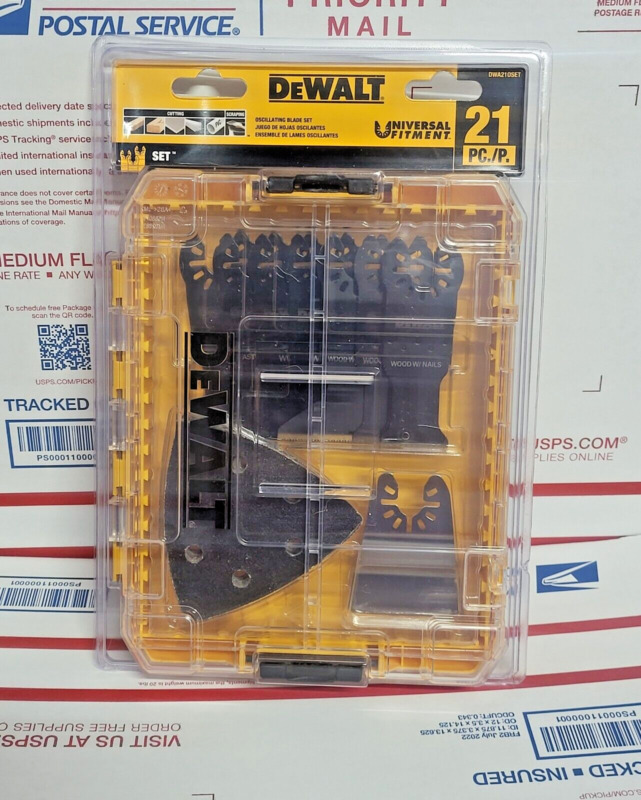 DEWALT DWA210SET 21 Pieces Multiple Materials Oscillating Multi Tool Blades New