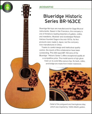 Blueridge Historic Series BR-163CE acoustic + Benedetto Bravo guitar history