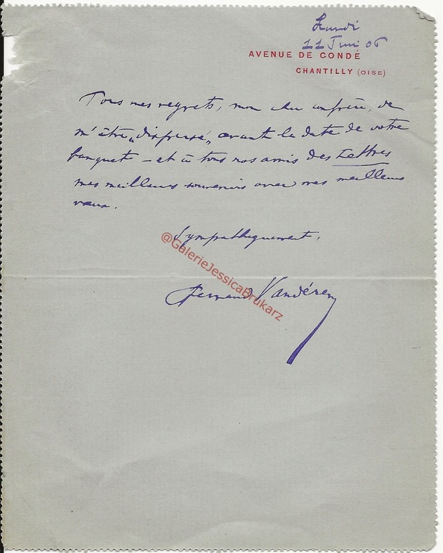 VandÃRem (Fernand), Auteur Dramatique Et Romancier FranÃ§Ais (1864-1939).