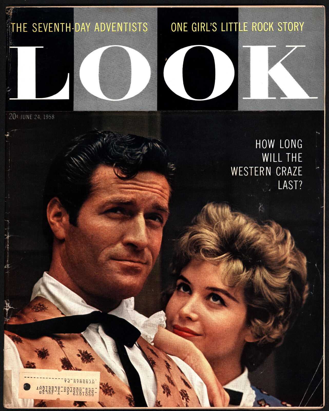 Magazine 　American　 Classic 1980年　創刊号 LOOK Magazine June 24, 1958 ~ Western Craze ~ Hugh O'Brian