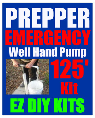 DEEP WELL HAND PUMPS, Deep Water Well Hand Pump, Hand Well Pump, DIY 125' KIT