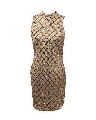 Women s Large Dress Windsor Blush Color Body Con Sleeveless Sequined