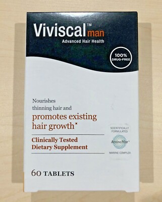 Viviscal Man Advanced Hair Health (60 Tablets) EXP 01/2024 - NEW FREE SHIPPING!