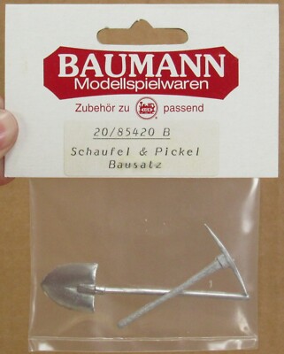 Baumann/LGB 20/85420 B Shovel & Pick *White Metal* G-Gauge NOS