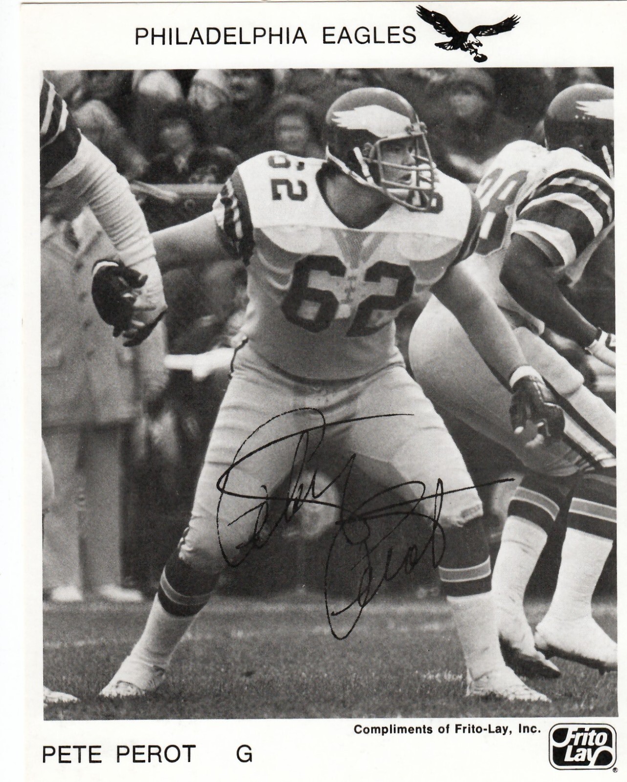 レトロノートNFL Pete Perot Philadelphia Eagles Frito Lay issue postcard | eBay