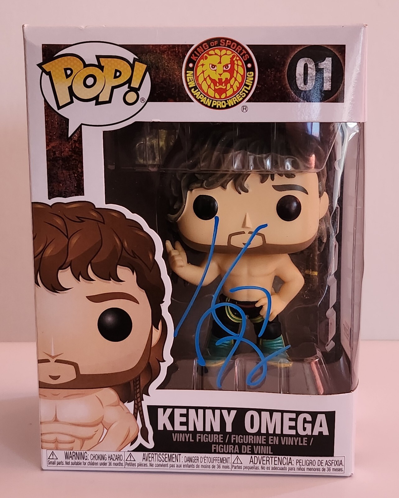 KENNY OMEGA SIGNED AUTO'D NJPW FUNKO POP 1 BAS COA AEW THE KENNY OMEGA SIGNED AUTO'D NJPW FUNKO POP 1 BAS COA AEW THE