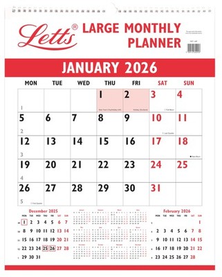 Letts of London Large Monthly Planner 2026 26-TLMP