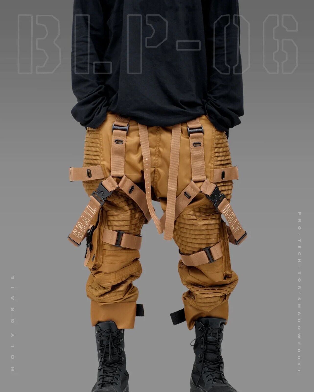 Men's Yellow Streetwear Techwear Heavy Cargo Trouser Pants Men's Yellow Streetwear Techwear Heavy Cargo Trouser Pants