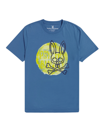 

Синяя футболка с рисунком Psycho Bunny Celestial Arnell, Celestial blue