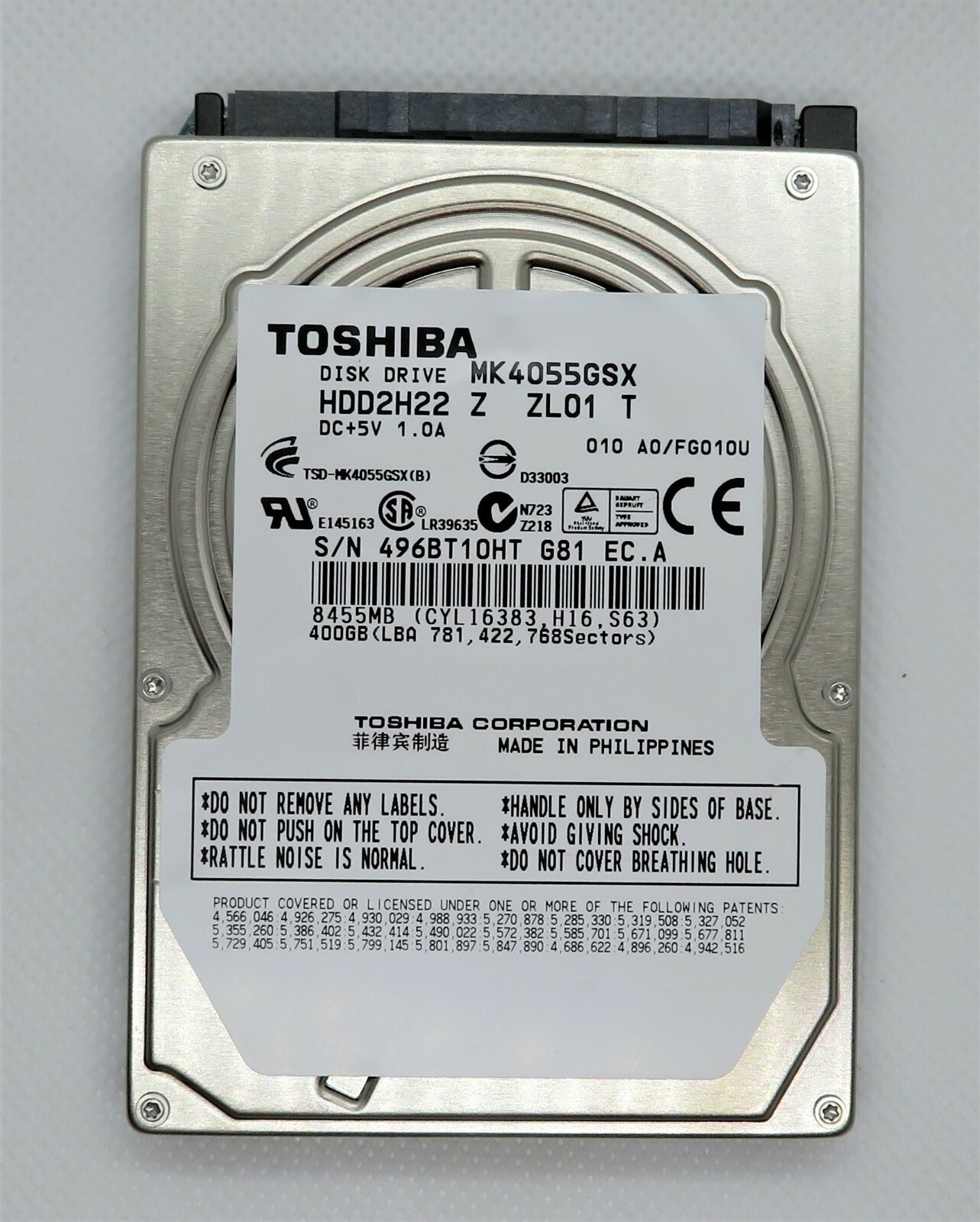Toshiba MK4055GSX 400GB Internal 5400RPM 2.5