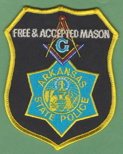 ARKANSAS STATE POLICE MASONIC LODGE SHOULDER PATCH 