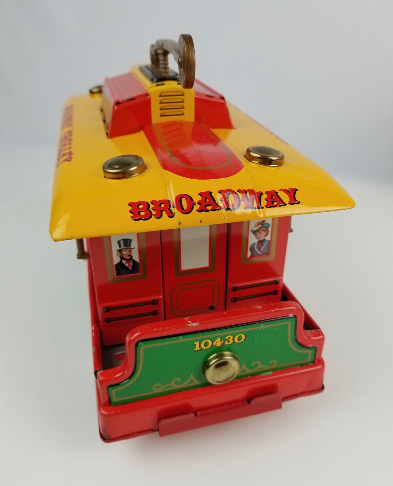Vintage TM Toys Tinkling Trolley Tin litho battery operated MIB works perfect