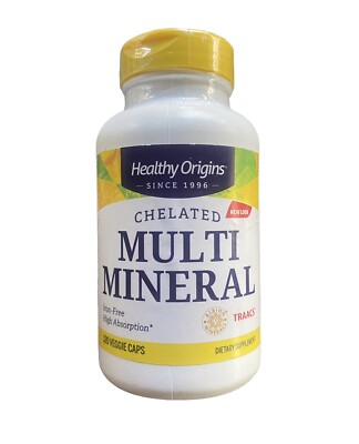 Healthy Origins Chelated Multi Mineral Iron-Free 120 vcaps, BB 5/24