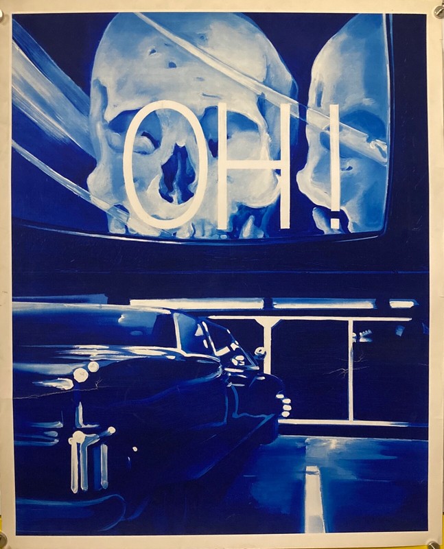 Jacques Monory SÃ©Rigraphie Figuration Narrative Large 118 X 96 Cm Rare Pop Art