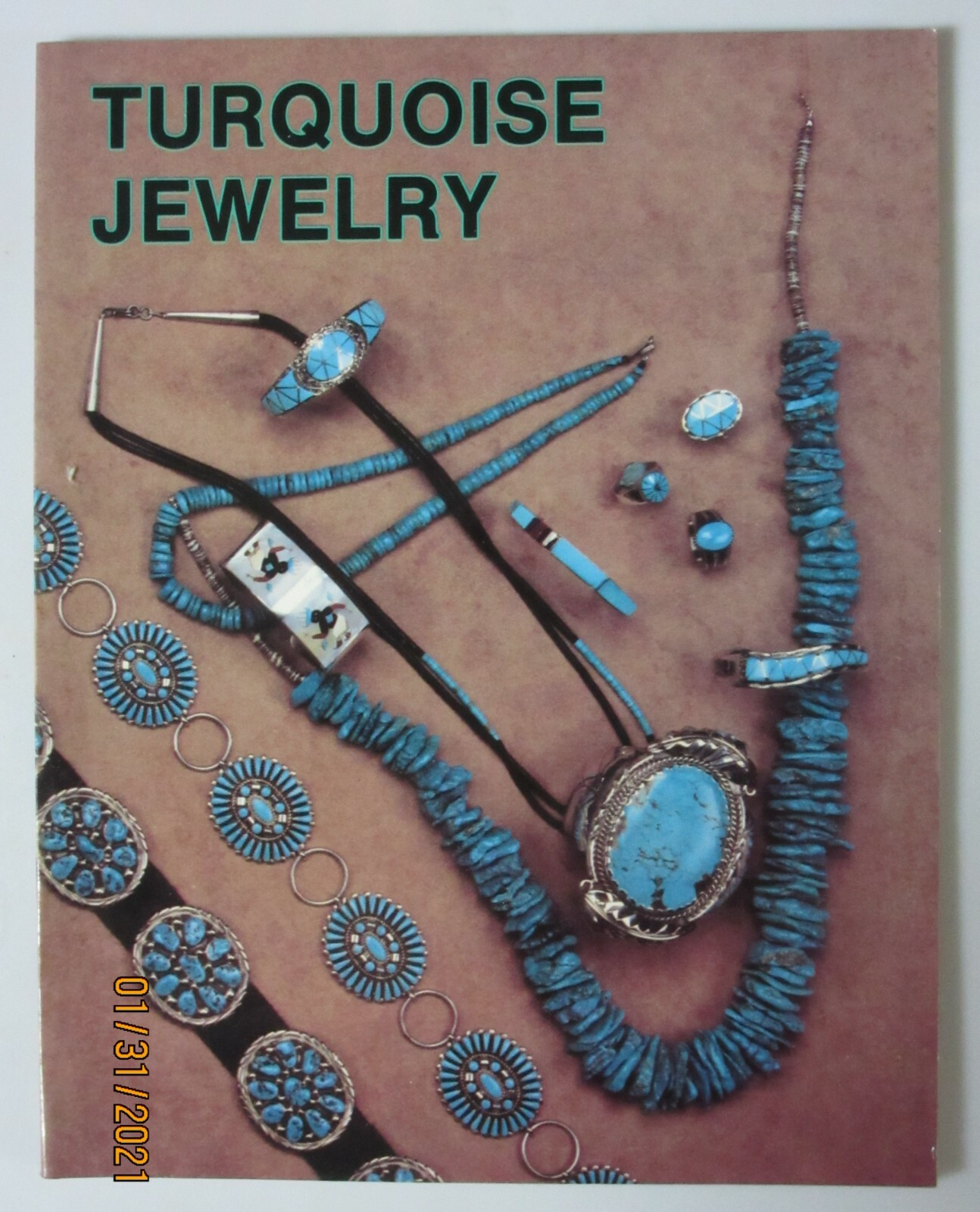 洋書 AMERICAN INDIAN JEWELRY I Item #989Z- Navajo Turquoise Symbol Stamped Sterling Silver