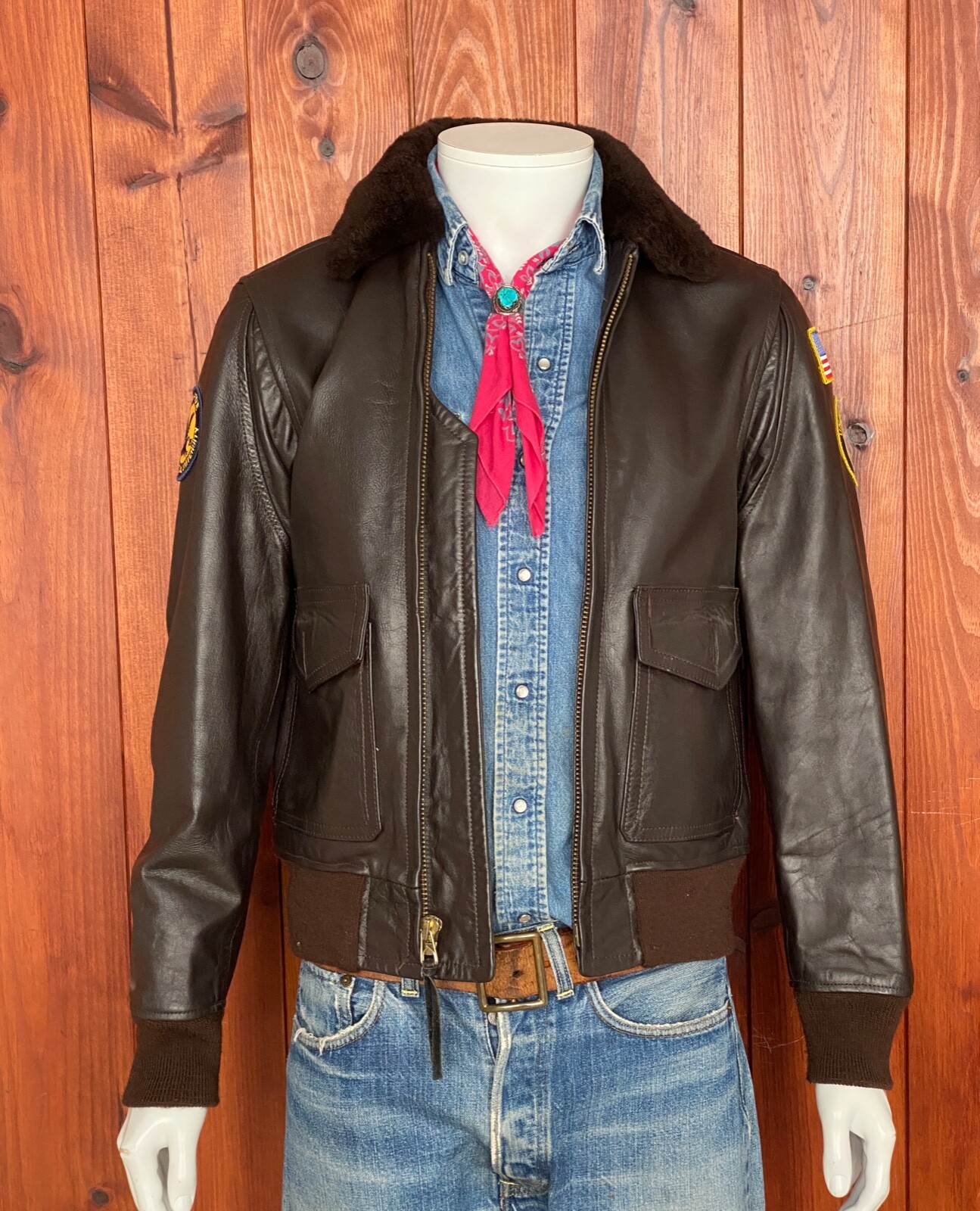 size 36 (46 EU ) Vintage G-1 style made in USA leather size 36 (46 EU ) Vintage G-1 style made in USA leather