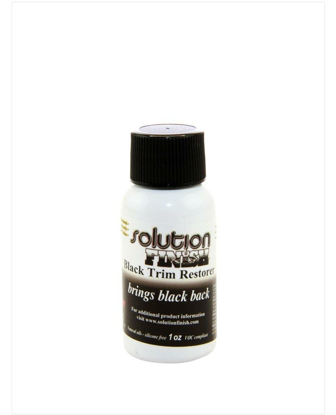 Solution Finish Black Plastic & Vinyl Plastic Trim Restorer - 1oz or 12oz