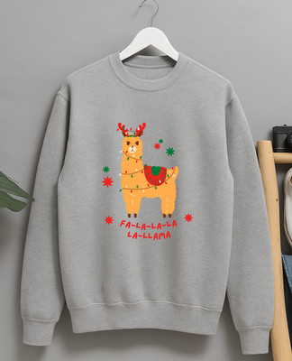 Cute Christmas Llama Fa La La La Funny  Christmas Unisex Sweatshirt Jumper