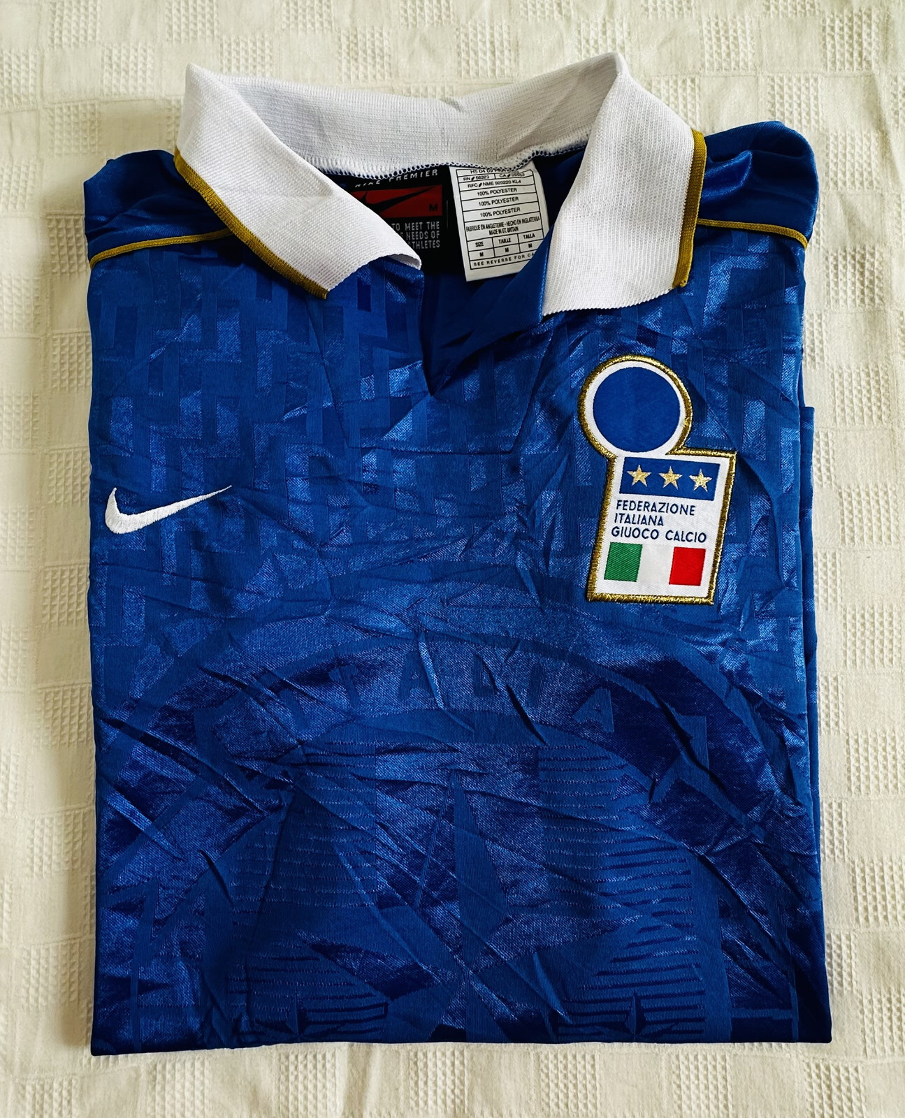 ウェア NIKE - Italy NIKE 96-97 Home kit ITALY 1994-1996 Football Soccer Home Blue Vintage Shirt