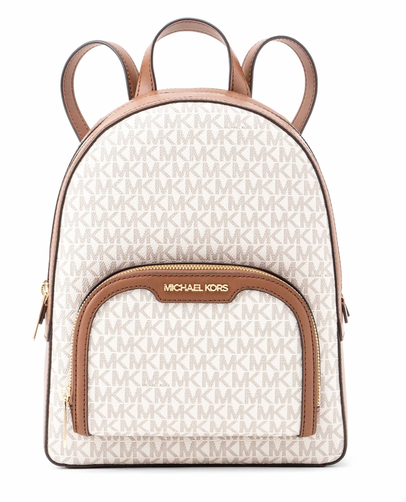 Сумка-рюкзак Michael Kors Jaycee Medium PKT MK с логотипом Vanilla Brown Новая