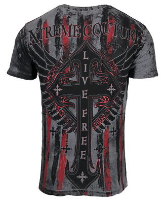XTREME COUTURE by AFFLICTION Men's T-Shirt LIBERTY CRUSADE Biker MMA
