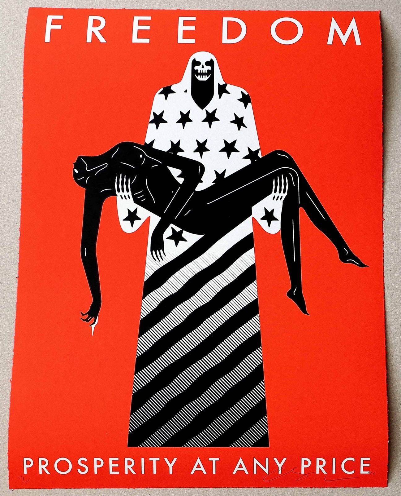 Cleon Peterson Freedom / Prosperity At Any Price Screen Print Red LTD ED 125