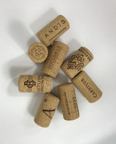 Assorted Printed Wine Corks 50 Corks Per Bag - For Crafts, Clean And New