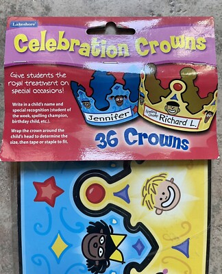 Lakeshore Celebration Crowns NEW 36 Count  Adjustable Size