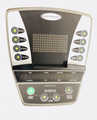 Matrix Fitness Elliptical Bike Control Console Display Panel 028271-AB
