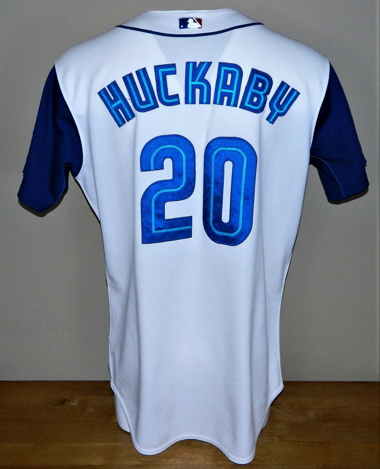 2002 Ken Huckaby Game Worn Toronto Blue Jays Home Jersey #20 - Majestic