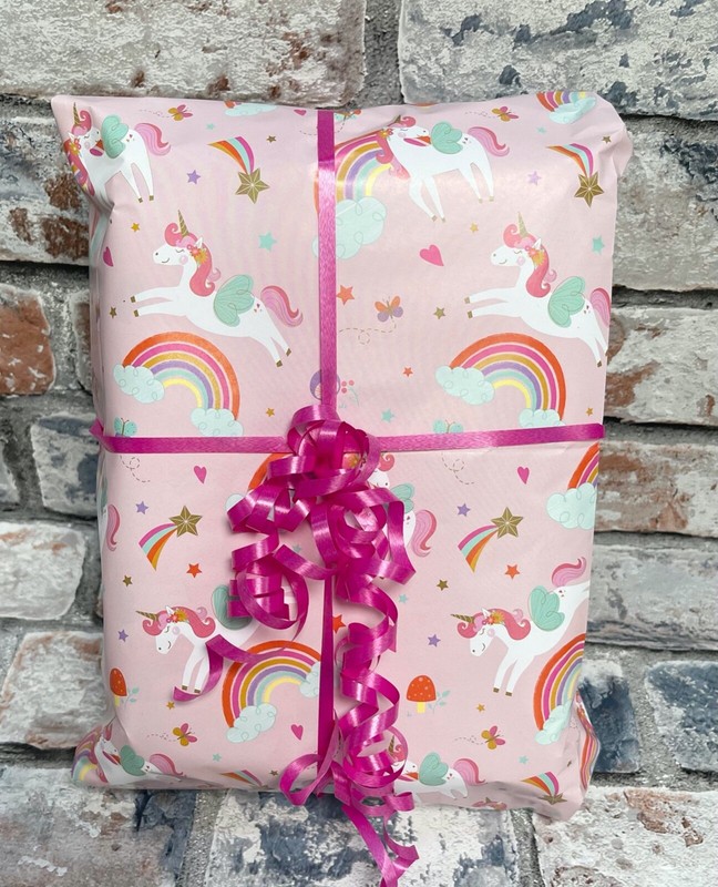 Pass the parcel Unicorn theme 8/10/12/14/16/18 layers & prize