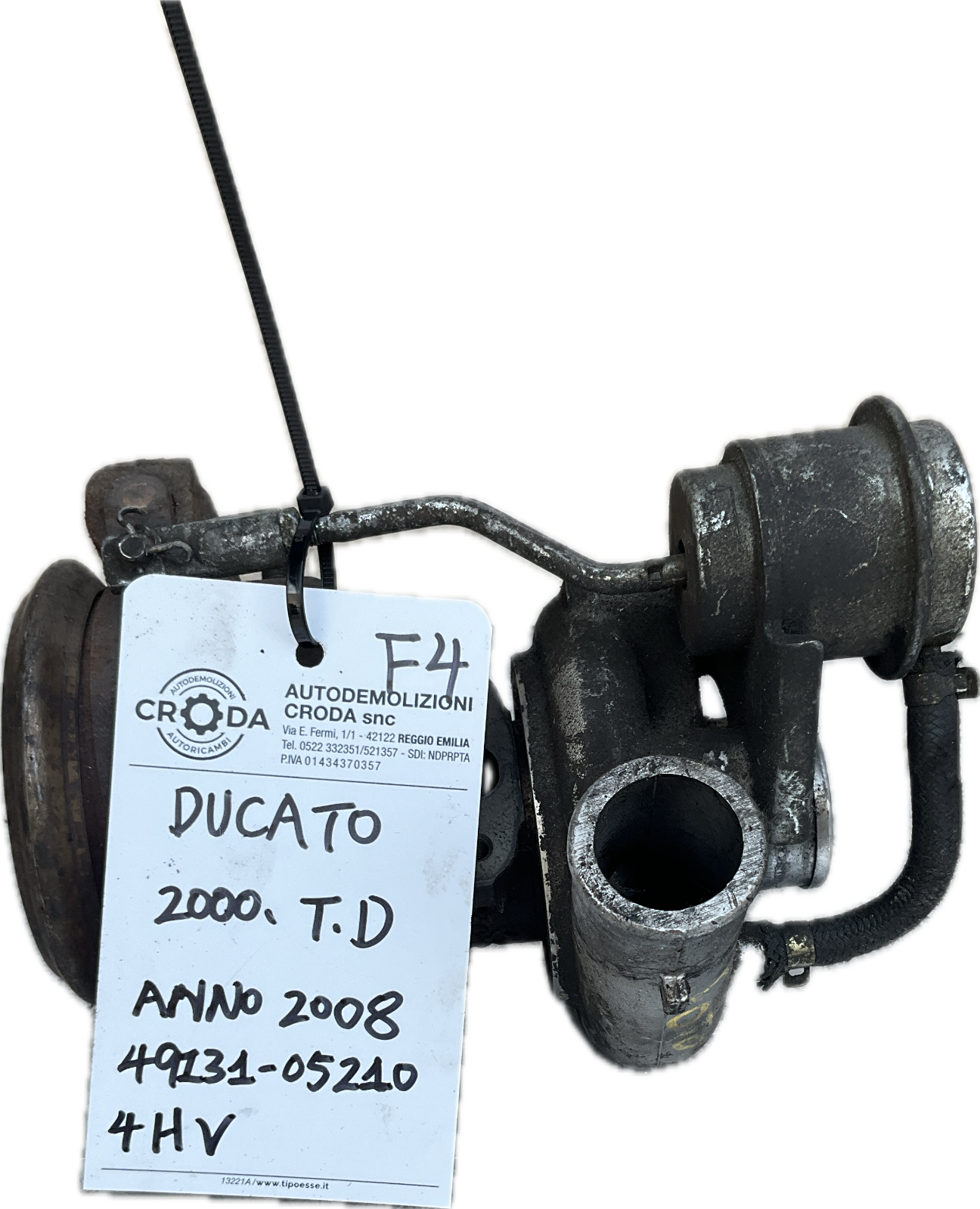 Turbo turbina turbocompressore FIAT DUCATO 2.2 codice ricambio 49131-05210