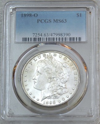 1898 O Morgan Silver Dollar PCGS MS63 Bright & Frosty Just Graded #J778B