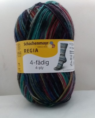 Regia Colour ~ 4 Ply Multicoloured Sock yarn x 100g Choose Colour + Free Pattern