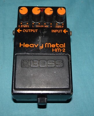 BOSS HM-2 Heavy Metal Distortion Pedal Black Death Metal = made in Taiwan